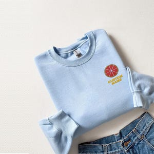 Custom Name Embroidered Geometric Pizza Hoodie And Sweatshirt, Personalized Pizza Sweater, Cozy Gift for Food Lovers, Unique Apparel