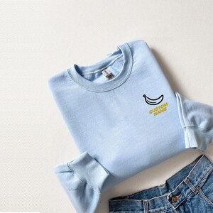 Custom Name Embroidered Fragmented Banana Hoodie And Sweatshirt, Personalized Fruit Sweater, Cozy Gift for Fashion Lovers