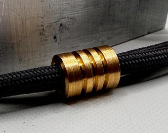 Lanyard Bead Brass – Heavyweight Machined EDC Metal Bead with Lanyard