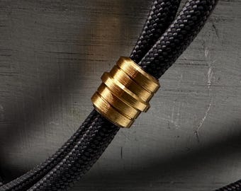 Handmade Brass EDC Lanyard Bead 004 – Heavyweight Machined Metal Bead for Knife Lanyards