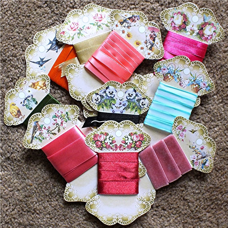 ROSE Blooms RIBBON HOLDERS Digital Download Ribbon Lace Embroidery