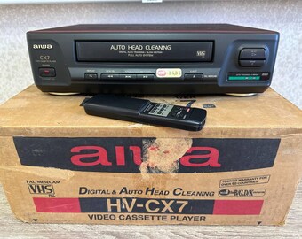 Reproductor VHS Aiwa CX7 PAL / Videograbadora probada y en funcionamiento con control remoto (caja original)