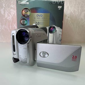 Canon DC21 DVD DVD-Camcorder-Bündel mit Box-Ladegerät Fern-AV-Kabel getestet Arbeiten