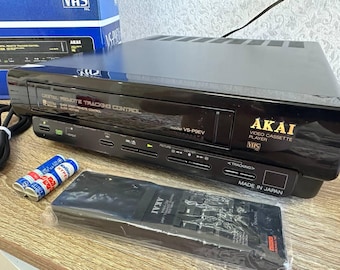 Akai VS-P9EV VHS Player Pal/Secam w/ Box Remote Manual Tested Working