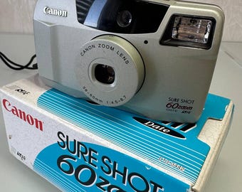 Canon Sure Shot 60 Zoom 35mm Film Camera, 90s Point Shoot (Tested Working)