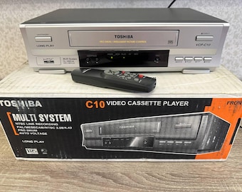 Toshiba vcp-C10 Multi System vhs vcr PAL/NTSC Player Recorder Boxed Remote Tested Working
