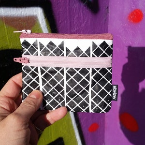 KAKTUS mini Geldbeutel - handbedruckt und handgemacht, strapazierfähig und sehr leicht, weil aus Tyvek® (100 % Polyethylen).