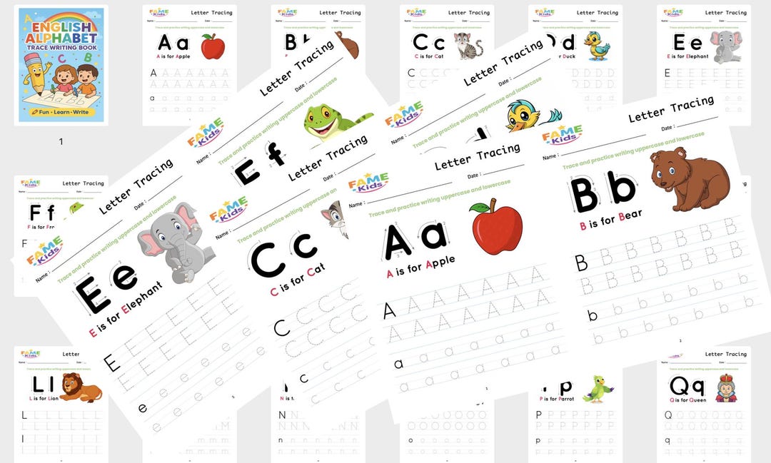 Preschool Alphabet Tracing Workbook | Printable ABC Learning & Writing ...