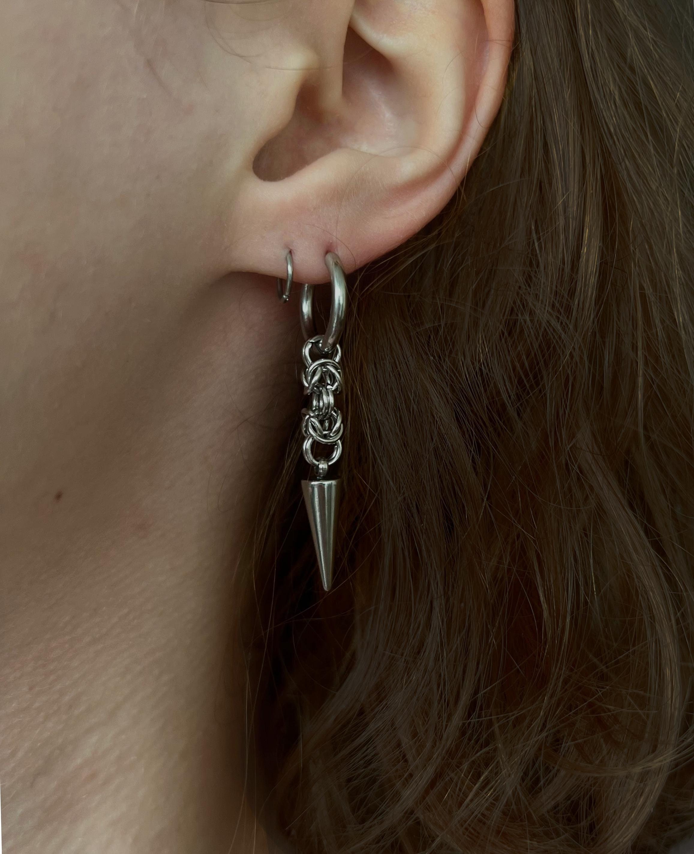 Boucles d'oreilles berbères en argent vintage | Bijoux ethniques faits