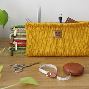 Knitting & Sewing Pattern - Knitted Zipper Pouch (PDF Pattern Only, Instant Download)