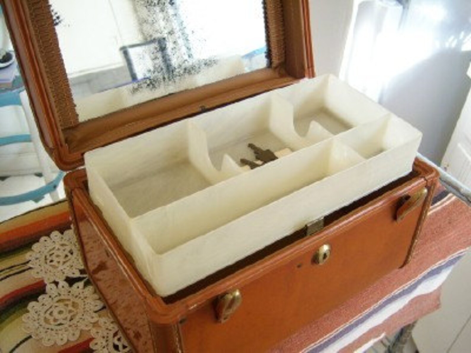 SAMSONITE train case / style 4612 / mirror tray and KEYS Etsy