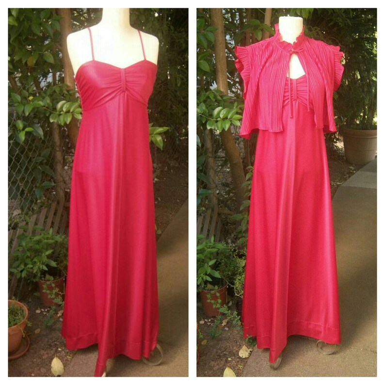 red maxi gown