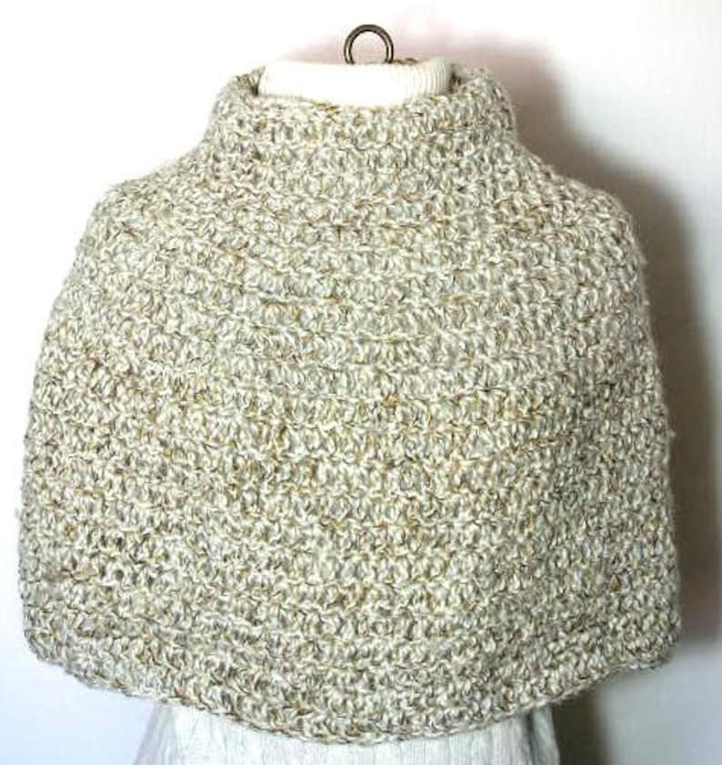 Long or short crocheted Shrug poncho pattern sell what you make image 2