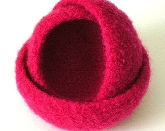 Chubby Felt Wool Bowls in 6 sizes Crochet Pattern PDF permission to sell what you make