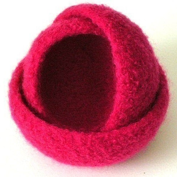 Chubby Felt Wool Bowls in 6 sizes Crochet Pattern PDF permission to sell what you make