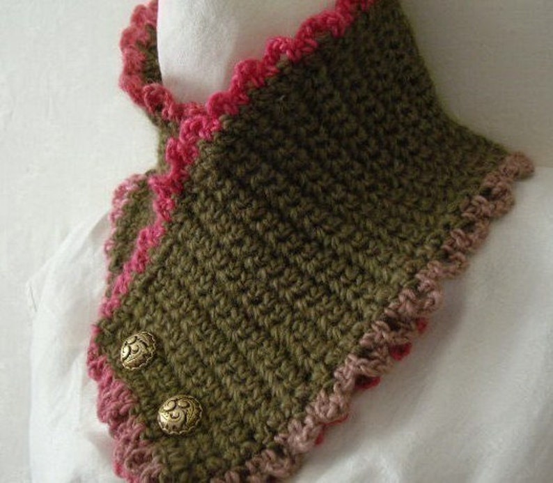 Victorian Neck Cozy in 2 Variations Crochet Pattern PDF permission to sell what you make image 4