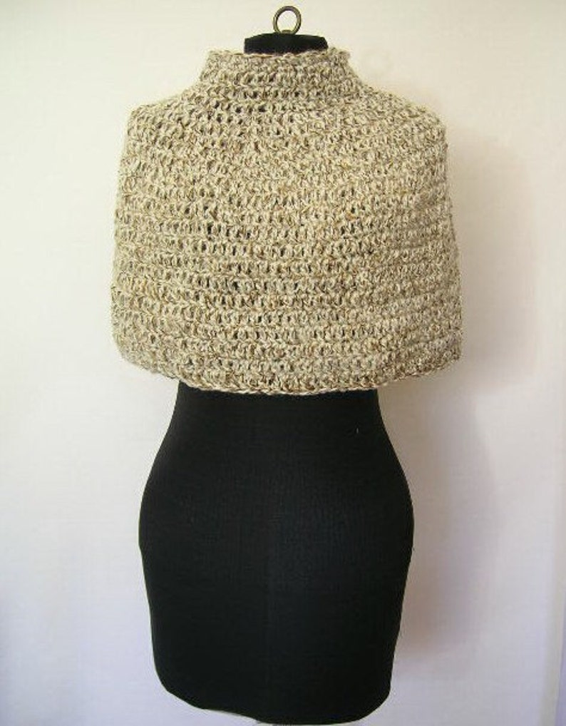 Long or short crocheted Shrug poncho pattern sell what you make image 3