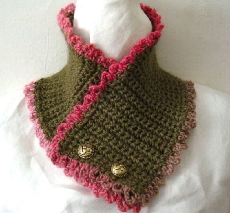 Victorian Neck Cozy in 2 Variations Crochet Pattern PDF permission to sell what you make image 5