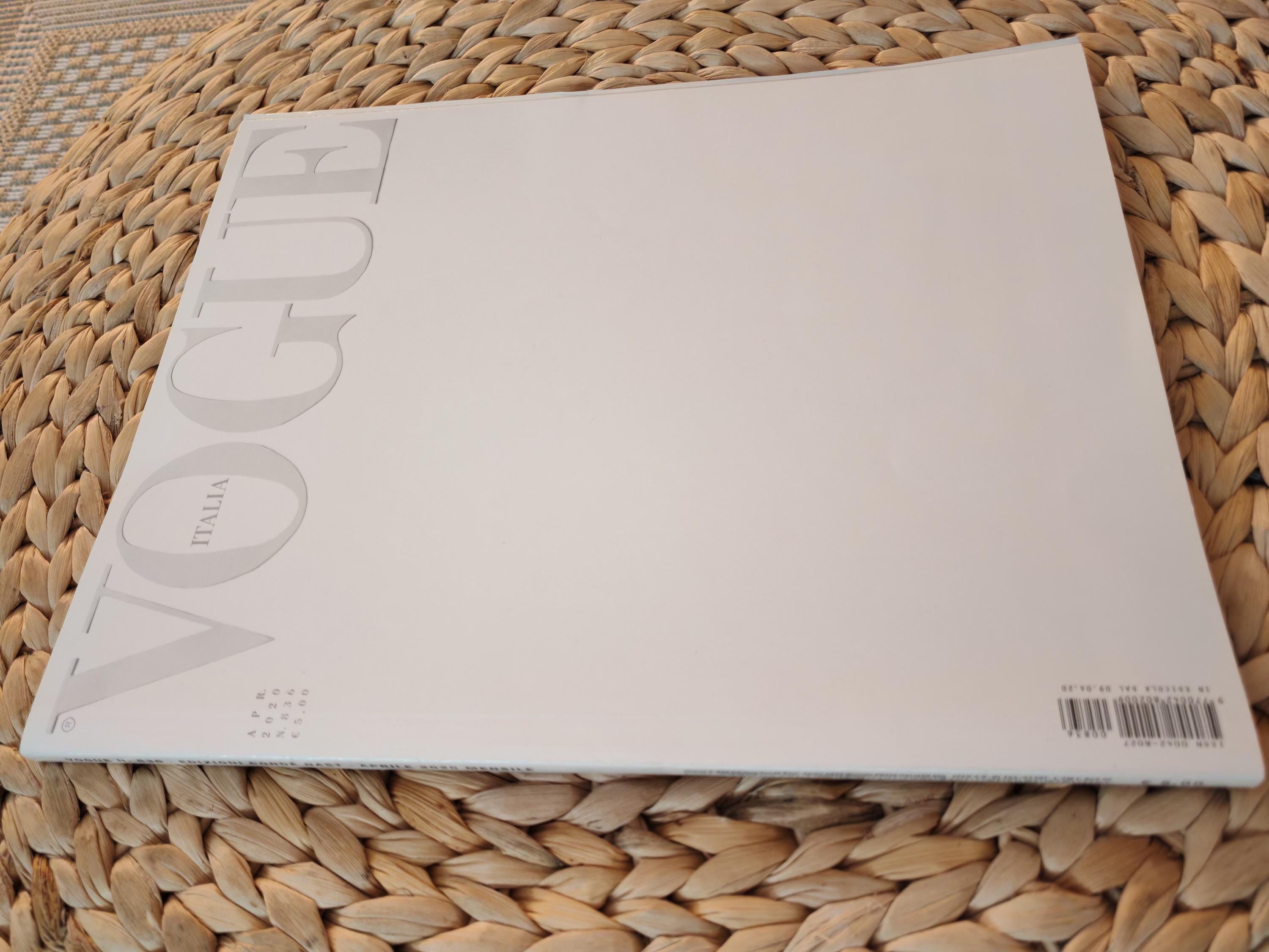 VOGUE Italy Cover White Vogue / April 2020. - Etsy