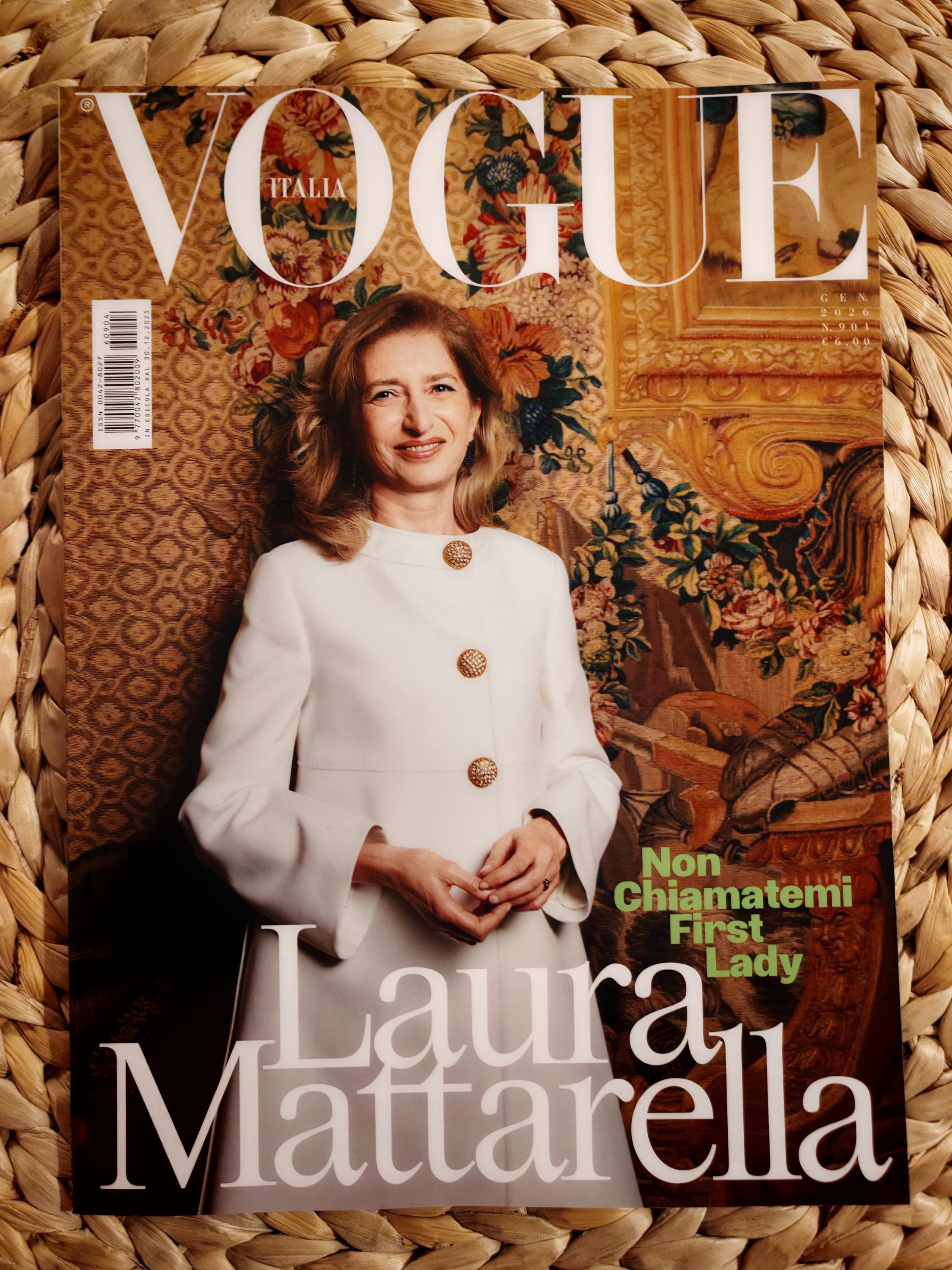 VOGUE Italia Cover Laura Mattarella January 2026. Magazine is New