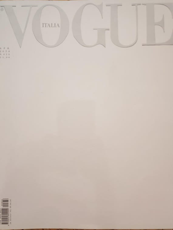VOGUE ITALIA 2020 April No.836 2020年4月新品 VOGUE ITALIA WHITE EDITION 836 MAGAZINE APRILE 2020 CORONAVIRUS