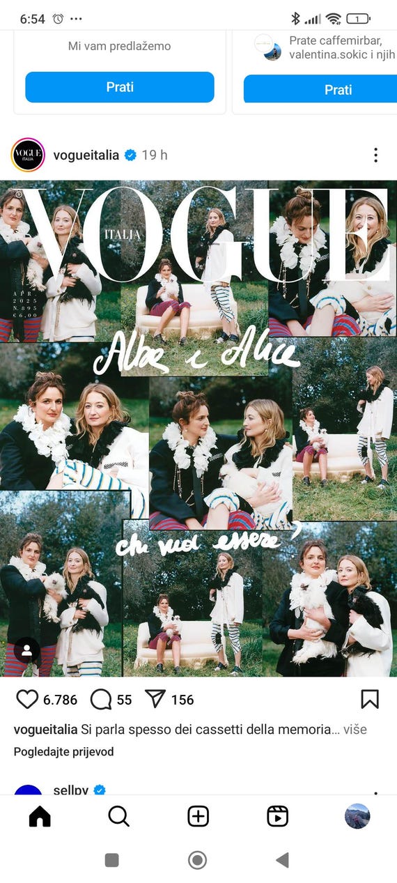 VOGUE Italia Cover Alba&alice April 2025.// Magazine is New - Etsy