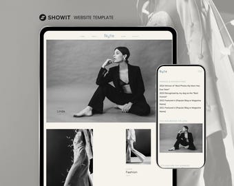 Showit Website Template Photographer, Minimalist Portfolio, Modern Design,