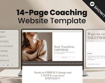 Elegant Showit Website Template for Coaches