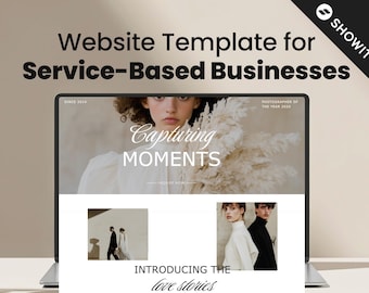 Modern Photography Showit Website Template, Luxury Portfolio