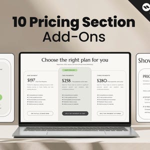 Showit Pricing Add-Ons, Website Template for Photographers and Coaches image 1