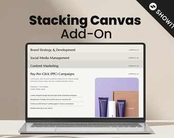 Showit Stacking Canvas Add-On, Website Template