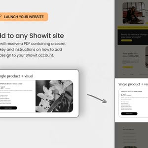 May include: A website design template for a mindful reset course. The template features a black and white photo of lilies and the text "Mindful Reset 8 weeks course $297".