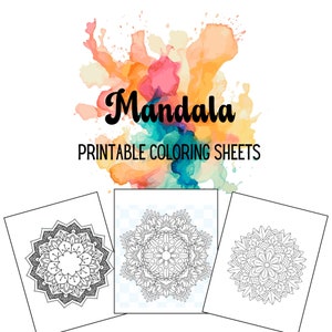 Mandala da colorare. Mandala da colorare per adulti. Mandala digitale da colorare. Disegni da colorare scaricabili. Disegni da colorare stampabili per adulti