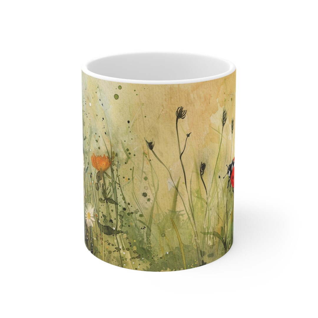 Water Mug Insect Water Coloured Lady Bug Mug Gift Idea for Nature Lovers Gift Idea for ...