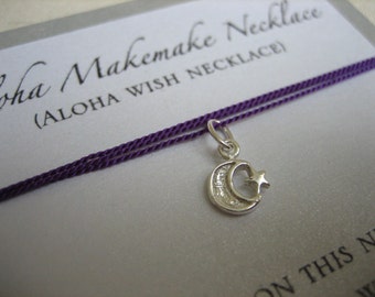 Aloha Wish Necklace - Moon and Star