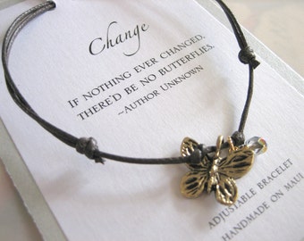 Change Adjustable Cord Bracelet - Gold