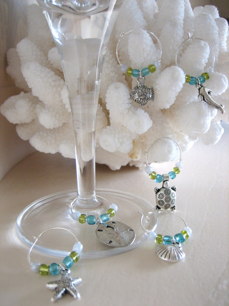 Sealife Wine Glass or Goblet Charms image 5