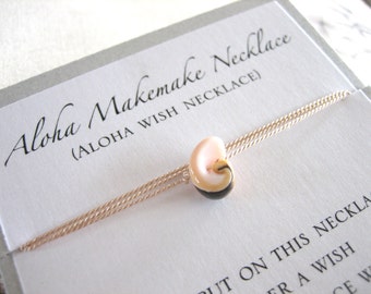 Aloha Wish Necklace - Pink Shell