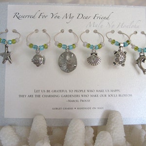 Sealife Wine Glass or Goblet Charms image 3