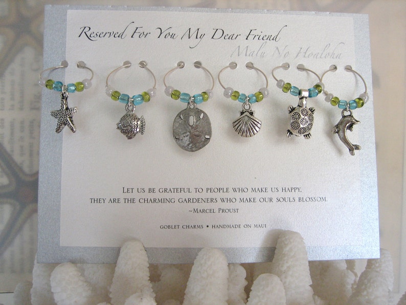 Sealife Wine Glass or Goblet Charms image 3