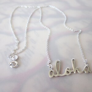 Script Aloha Necklace Silver image 2