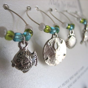 Sealife Wine Glass or Goblet Charms image 1