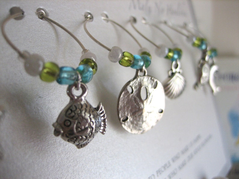 Sealife Wine Glass or Goblet Charms image 1