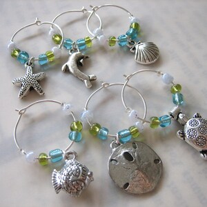 Sealife Wine Glass or Goblet Charms image 2