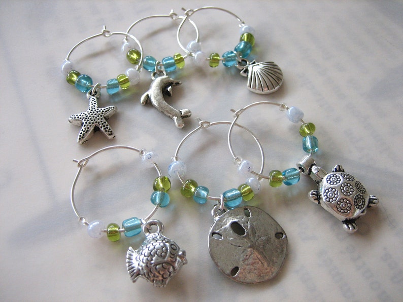 Sealife Wine Glass or Goblet Charms image 2