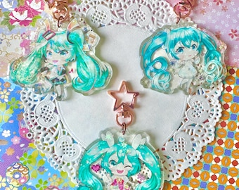 Porte-clés en acrylique Miku Expo