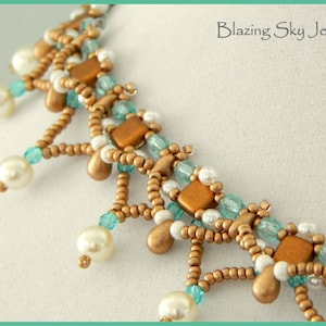 Beading Tutorial Saniya Necklace - Beading Pattern, PDF Instant Download