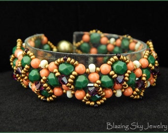 Beading Tutorial Victoria Bracelet - Beading Pattern, PDF Instant Download