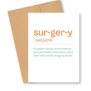Carte d'encouragement au rétablissement - Chirurgie