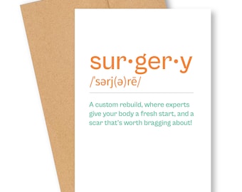 Get Well Encouragement Card - Surgery